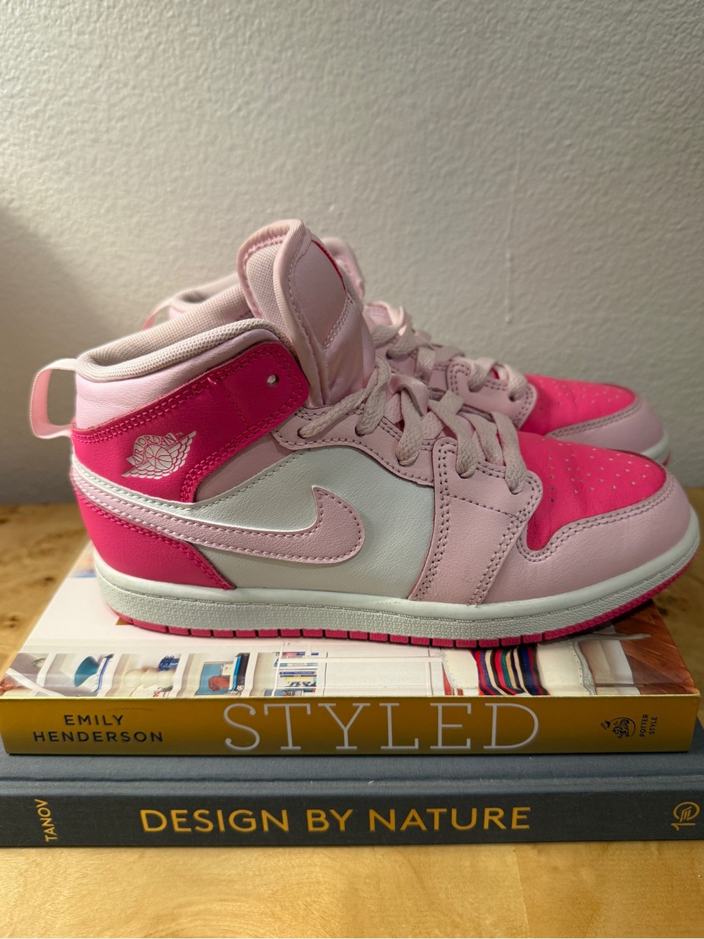 Nike Kids' Air Jordan 1s High Tops- Pink 3Y